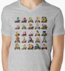 Luxuriöses Rennen T-Shirt mit V-Ausschnitt für Männer