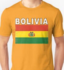Bolivia Distressed Flag Retro Soccer Design Unisex T-Shirt