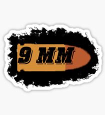9mm luger ammo can label pistol bullet box Sticker