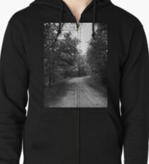 Along a Dark and Lonely Path Zipped Hoodie