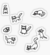 Cat Pack Doodle Sticker