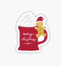 Pegatina Una Copa de Feliz Navidad