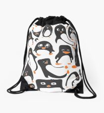 Penguin Party Drawstring Bag
