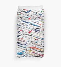 Airliners by The Art of Flying Duvet Cover