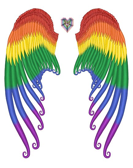 “Gay pride wings” Posters by HauntedIndigo | Redbubble