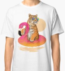 Chillin, Flamingo Tiger Classic T-Shirt