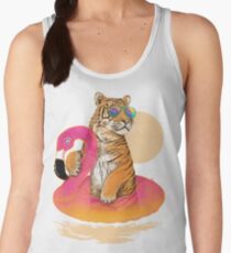 Chillin, Flamingo Tiger Women's Tank Top
