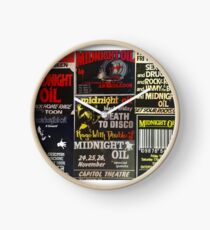 7 old midnight oil posters Clock