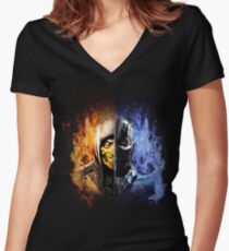 Mortal Kombat X Women's Fitted V-Neck T-Shirt