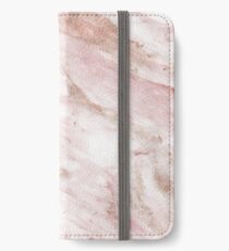 Vinilo o funda para iPhone Rosa mármol - detalles en oro rosa