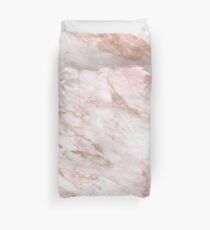 Pink marble - rose gold accents Duvet Cover