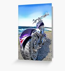 Rear Photo Of a Harley Davidson Bike Greeting Card