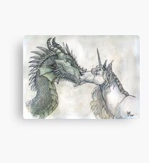 Dragon and Unicorn Canvas Print