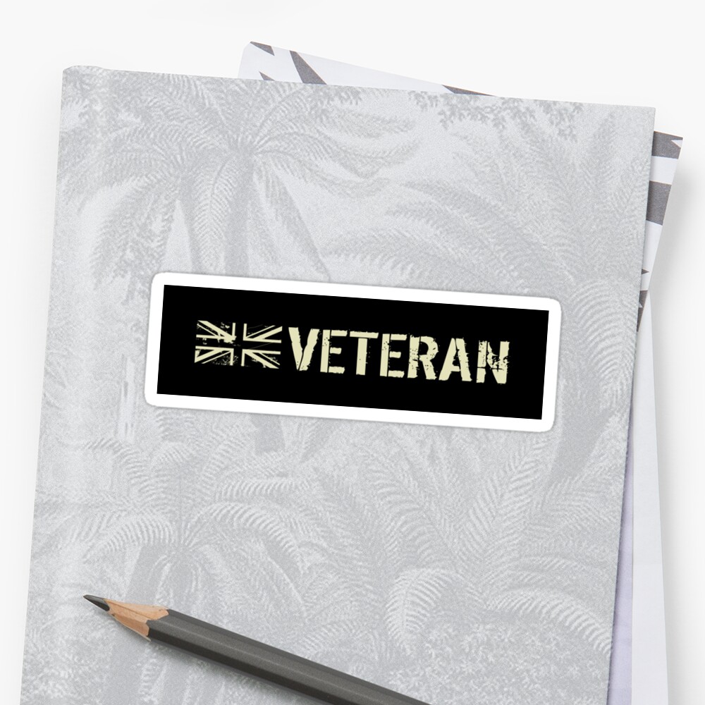 British Military Veteran Sticker By Militarycanda Redbubble