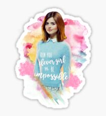 Run You Clever Girl - Clara Oswald Sticker