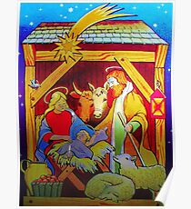 Nativity Candle Votive Poster