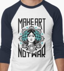 Make art not war Men's Baseball ¾ T-Shirt