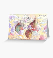 Three worlds Greeting Card