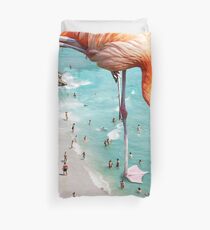 Flamingos on the Beach #redbubble #decor Duvet Cover