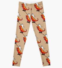 Unicorn Cat Riding Lightning T-Rex Leggings