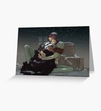 Corazon and Law (Snowy Night) Greeting Card