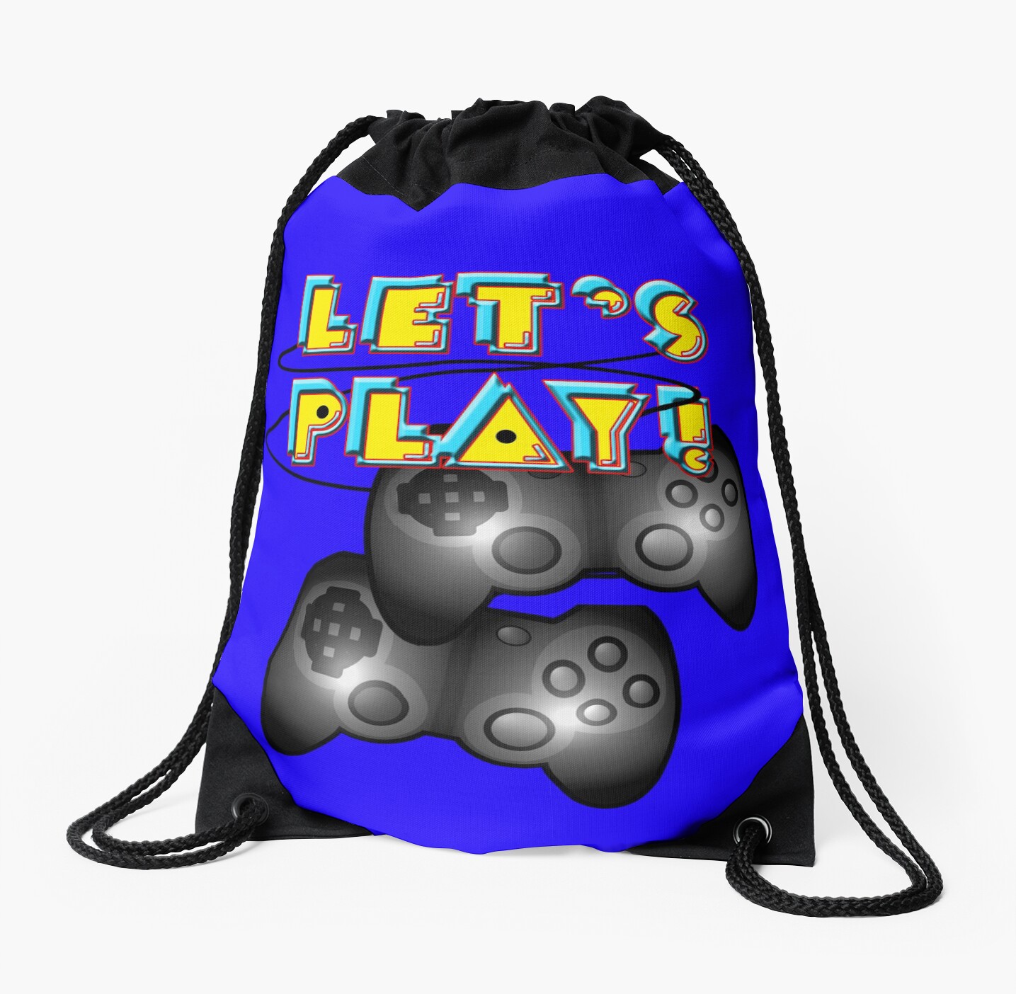 "Let's Play Video Games!" Drawstring Bag by Gravityx9 Redbubble