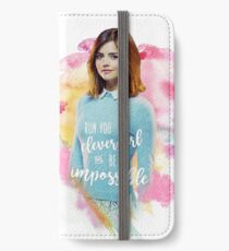 Run You Clever Girl - Clara Oswald iPhone Wallet/Case/Skin