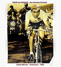 TOUR de FRANKREICH: Weinlese Eddie Merckx Victory Print Poster