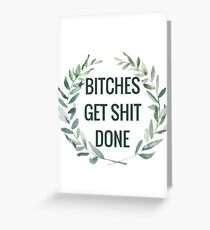 Tarjeta de felicitación Las perras se hacen mierda