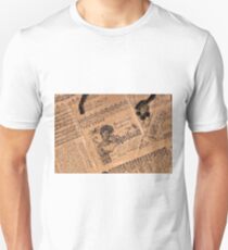 Collaged Patchwork Of Vintage Music Magazine Pages Unisex T-Shirt