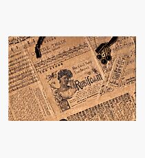 Collaged Patchwork Of Vintage Music Magazine Pages Photographic Print