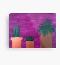 Lámina metálica Tres pequeños cactus