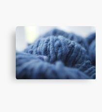Blue Yarn Canvas Print