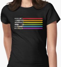 Lightsaber Rainbow Women's Fitted T-Shirt