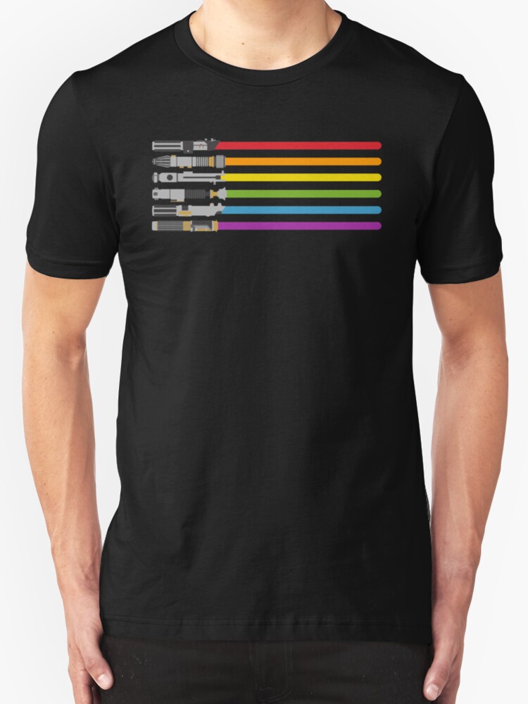 lightsaber rainbow shirt