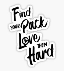 Find Your Pack - Triskelion WHITE Sticker