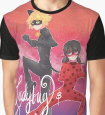 Ladybug & Cat Noir - Miraculous Ladybug Graphic T-Shirt