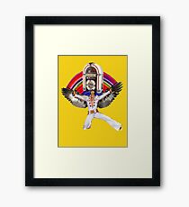 Elvis Brings Forth the Jukebox from the Rainbow in His Magnificent Wings Framed Print