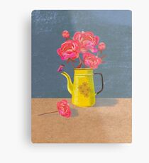 Yellow kettle filled with love Metal Print
