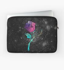 Stained Glass Rose Galaxy Laptop Sleeve