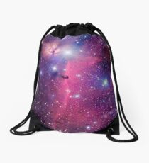 Purple Galaxy Drawstring Bag
