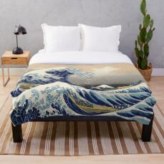 Große Welle Fleecedecke