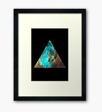 Green Galaxy Triangle Framed Print