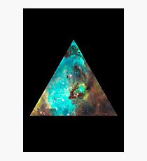 Green Galaxy Triangle Photographic Print