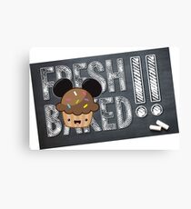 Fresh Baked Muffin on Chalk Canvas Print