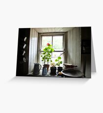 Still Life with Geraniums II Greeting Card