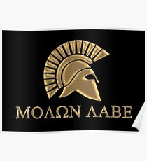 Molon Labe-Spartanischer Krieger Poster