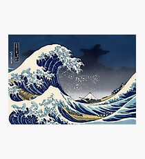 Große Welle: Kanagawa-Nacht Fotodruck