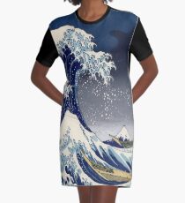 Great Wave: Kanagawa Night Graphic T-Shirt Dress