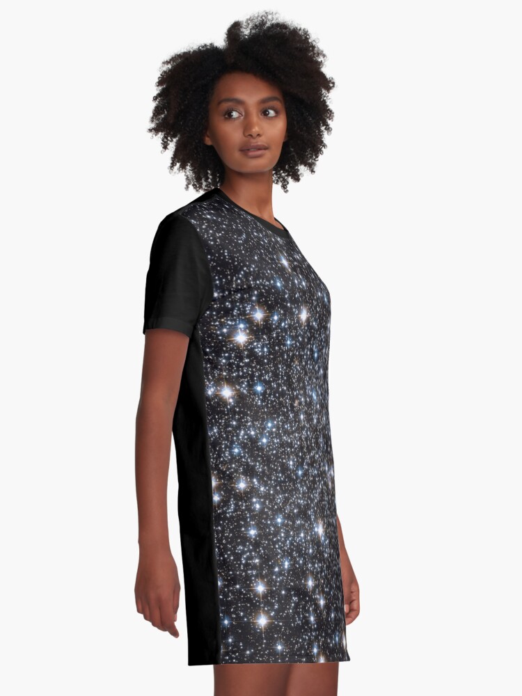Alternate view of Glitter Galaxy Graphic T-Shirt Dress